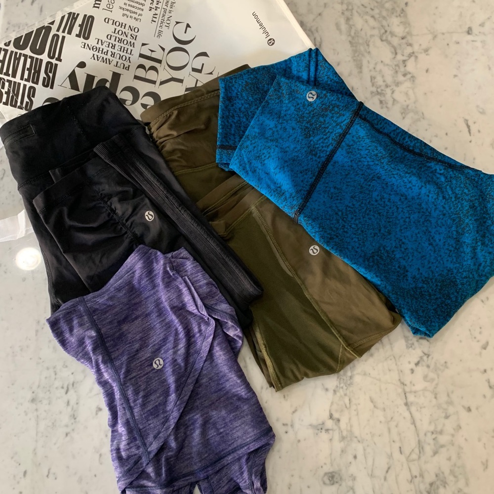 Lululemon 3 pants 1 top bundle